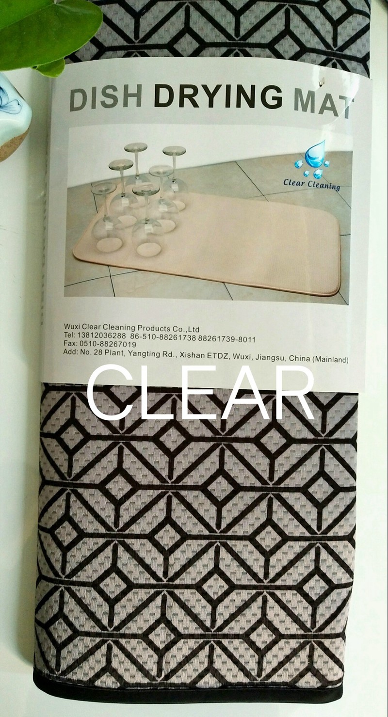 Microfiber dish drying mat