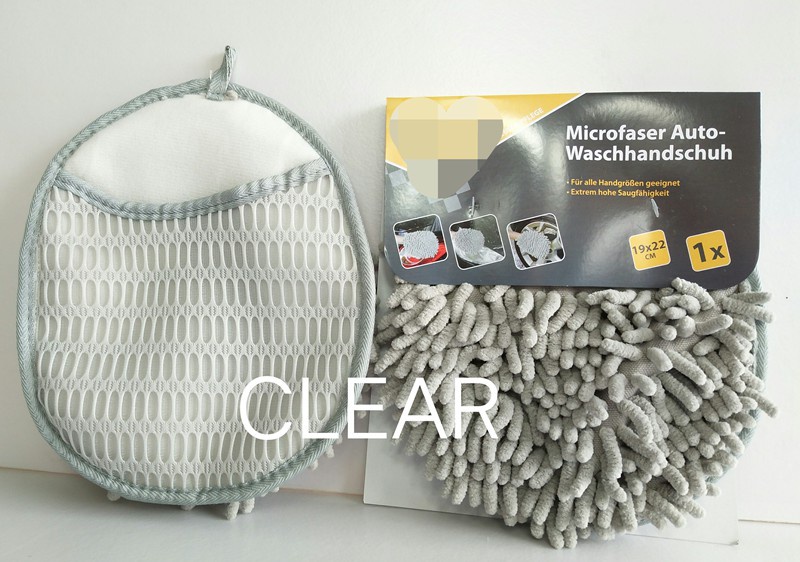 Microfiber car cleaning glove